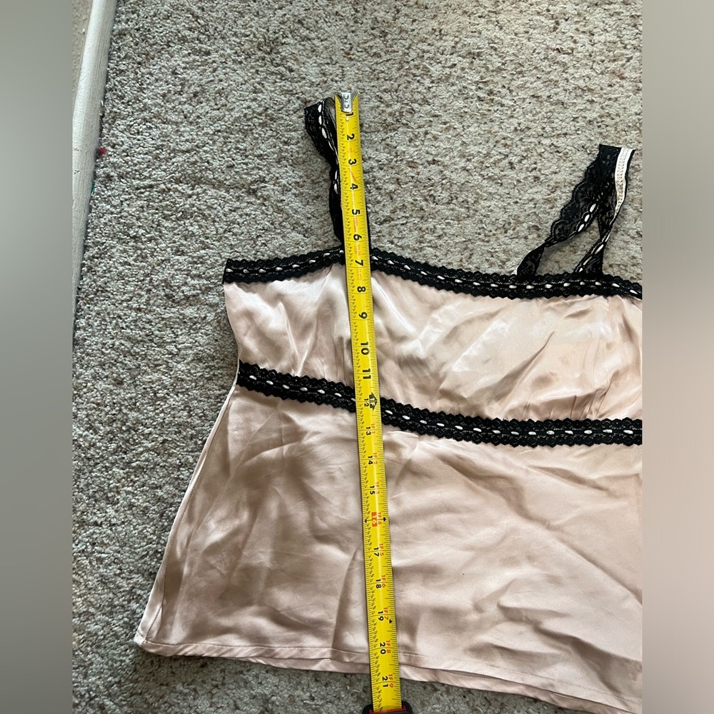 New York City Co 100% silk Babydoll Milkmaid Camisole Blush Y2K Sexy Tank Top M - Picture 12 of 12